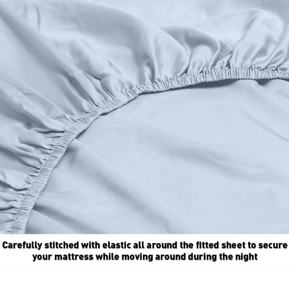 Milano Collection NWT Full Size Light Blue Sheet Set - Picture 3 of 6